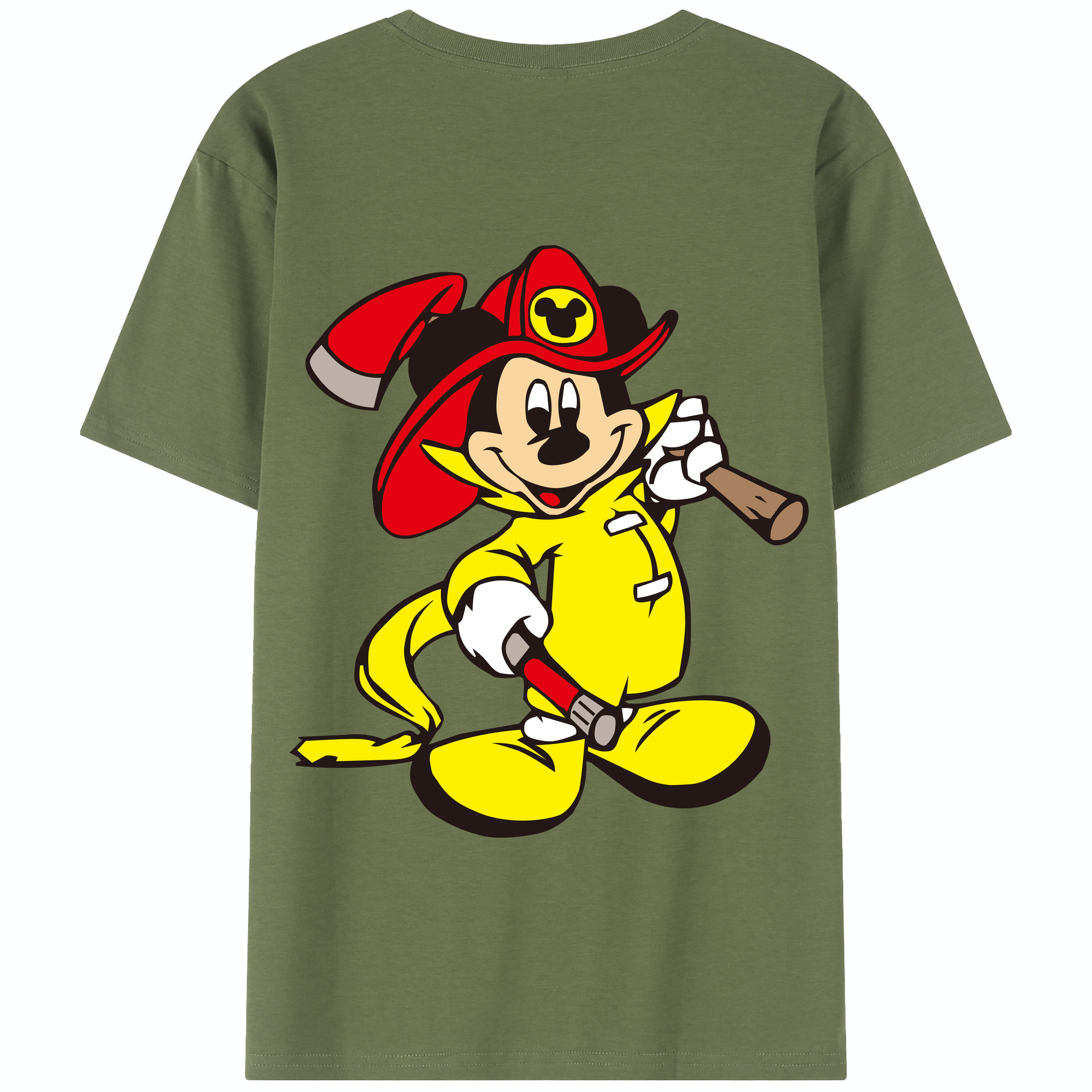 （画像用） ミッキーマウス Mickey Mouse 綿100％半袖Tシャツ（背面プリント）